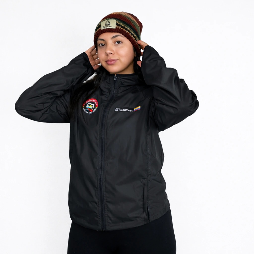 Chaqueta Impermeable Pionono Negra Dama - imagen 1
