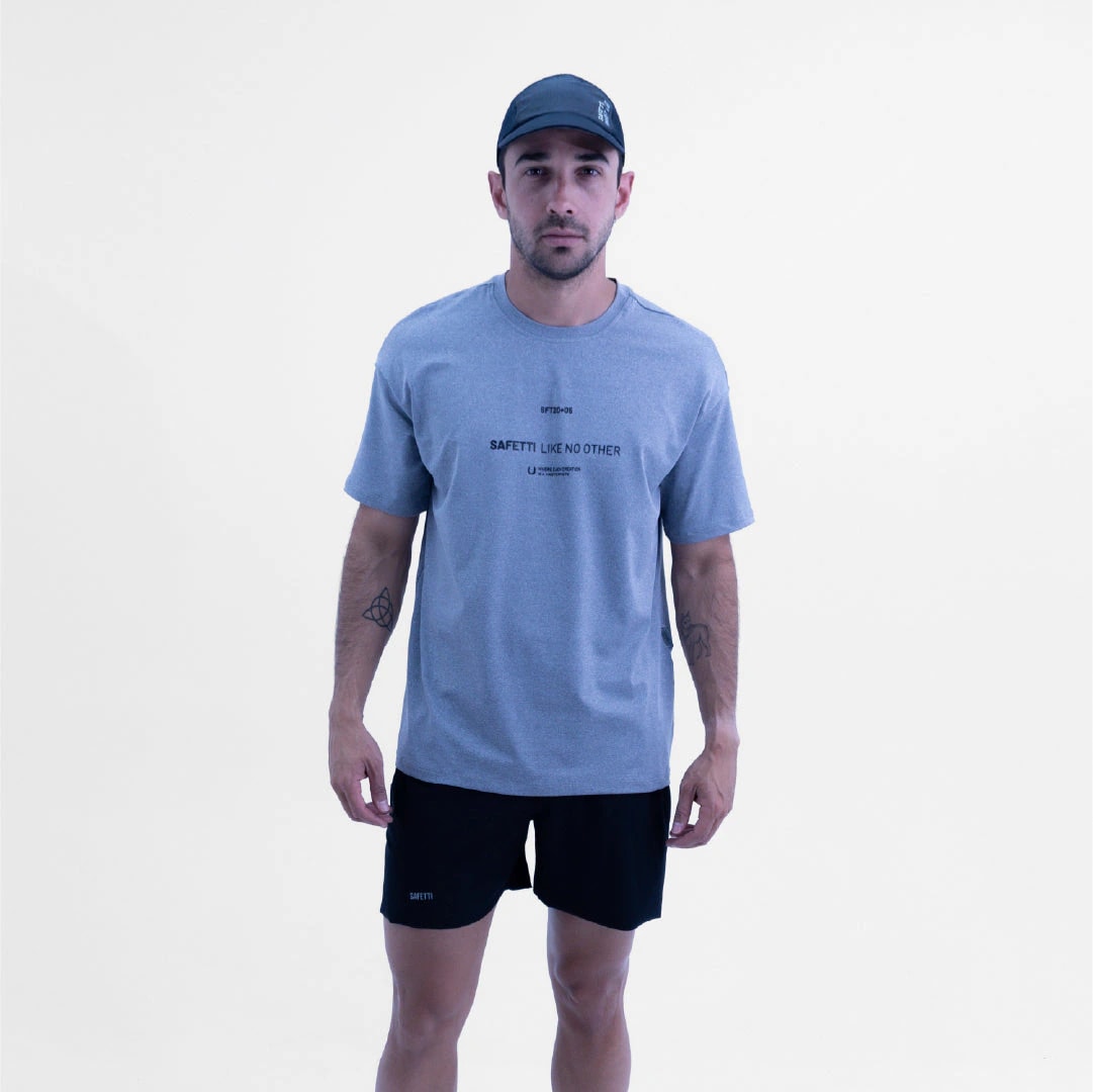 CAMISETA LIFESTYLE MANGA CORTA ROAM OVERSIZE GRAY PARA HOMBRE - imagen 1