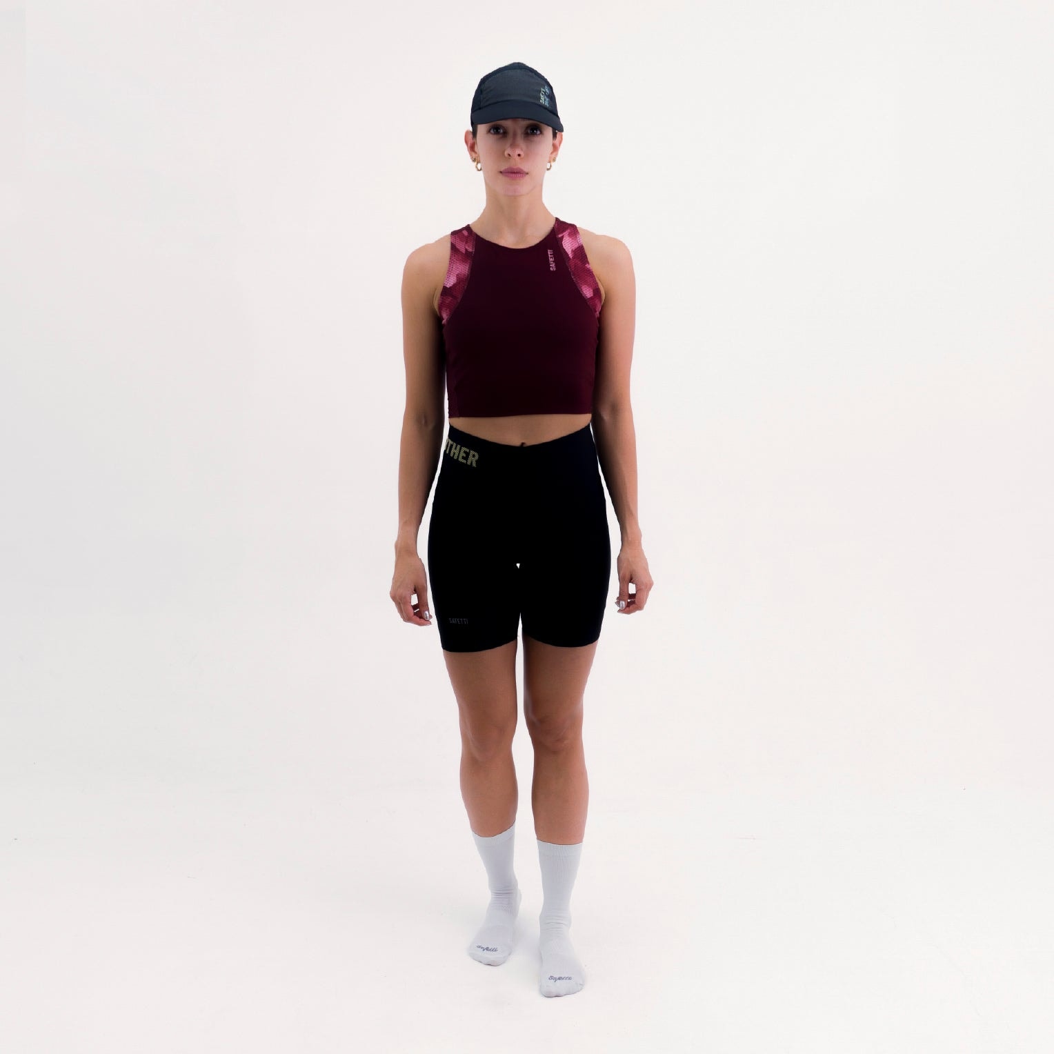 CROPTOP RUNNING/PÁDEL POCKET WINE PARA MUJER - imagen 1