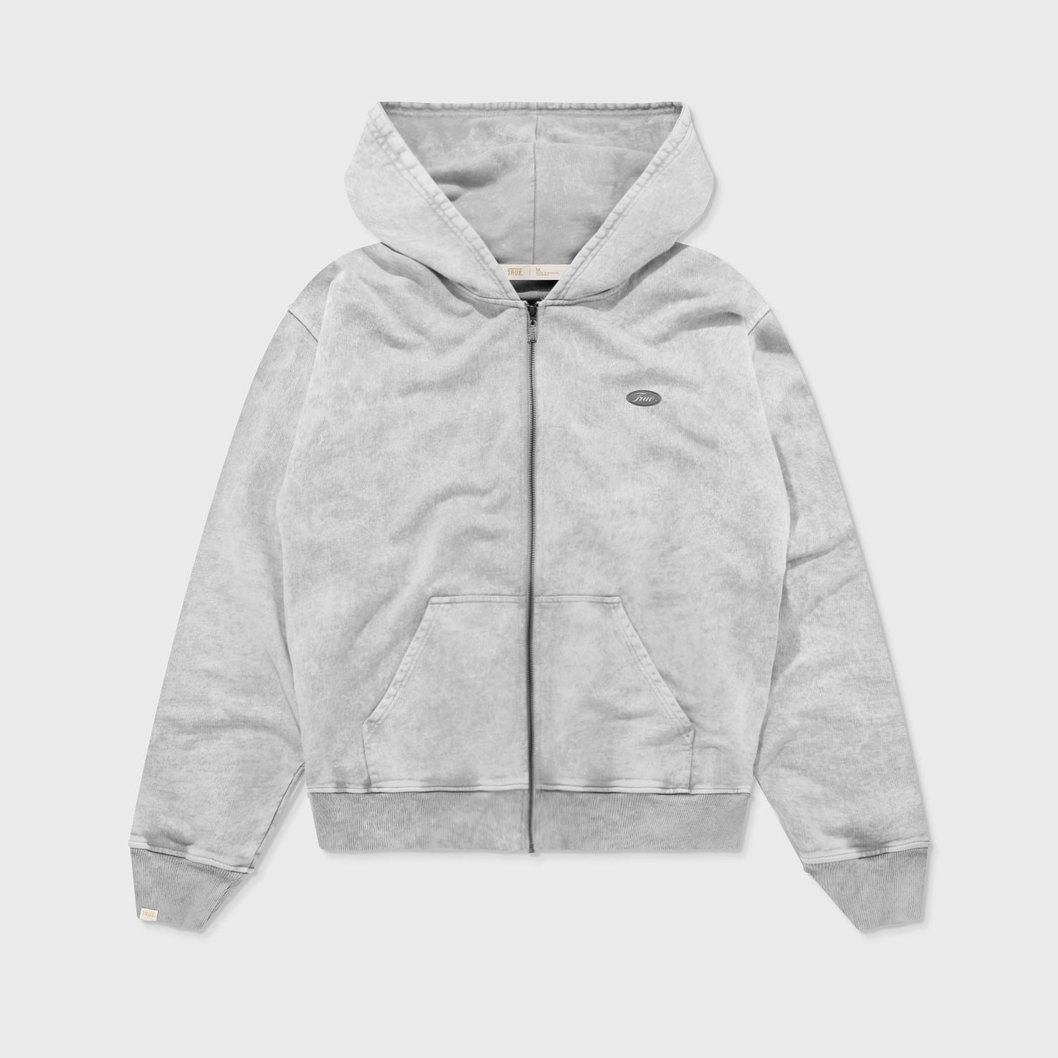 Signature Zipper Hoodie - Washed Gray - imagen 1