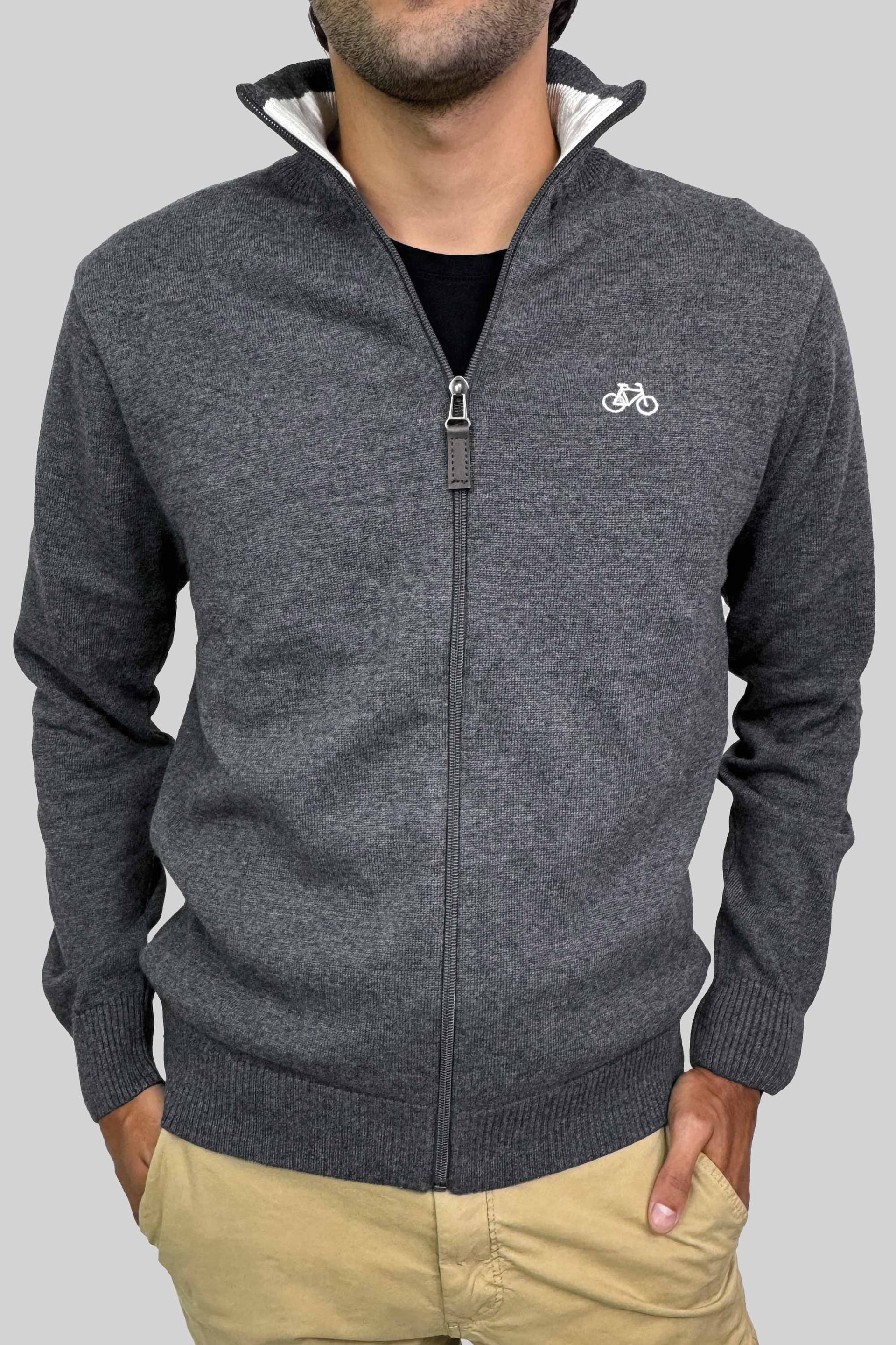 SACO FULL ZIP GRIS RATÓN - imagen 1
