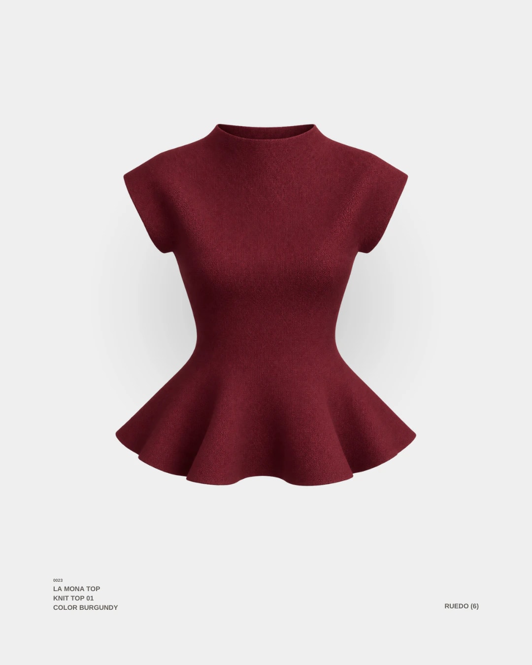 "LA MONA" TOP BURGUNDY - imagen 1