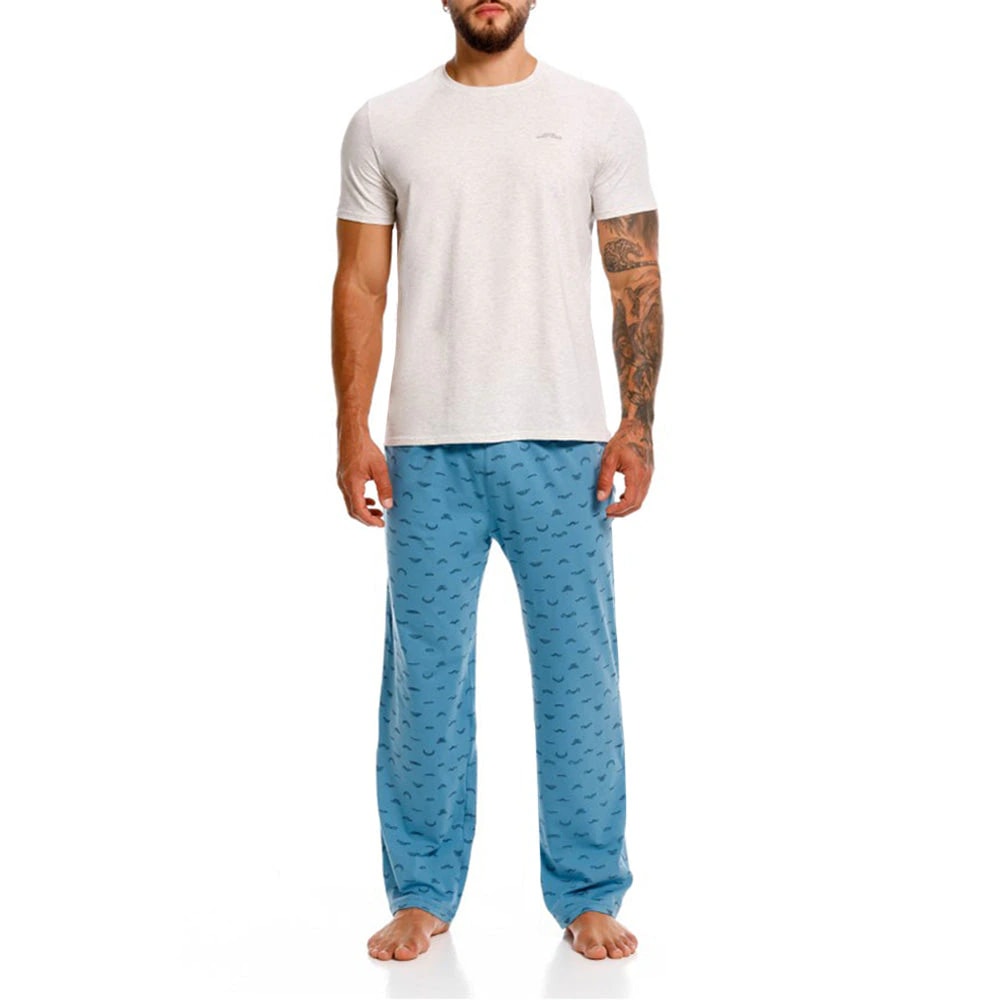 SET PIJAMA CLÁSICO AZUL - imagen 1