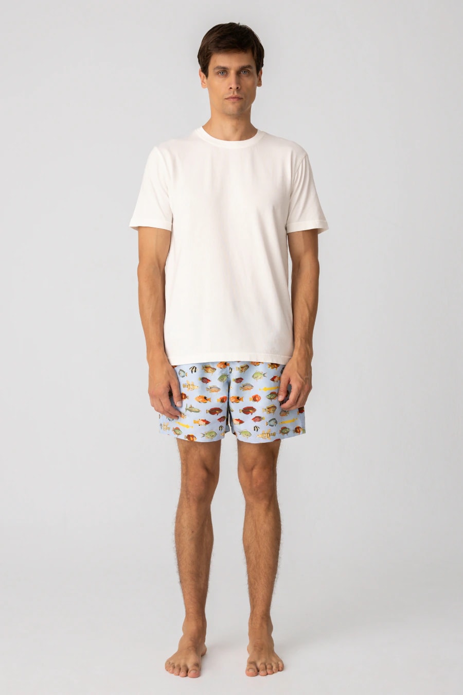 Men's cotton t-shirt white nemo - imagen 1