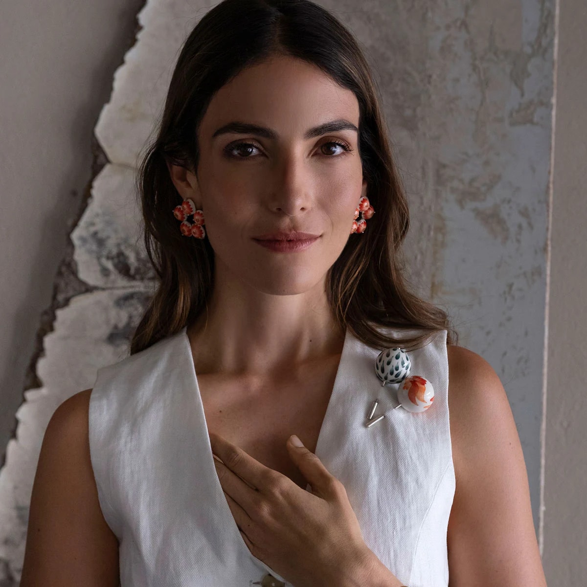 BROCHE ESFERA PETALOS - imagen 1