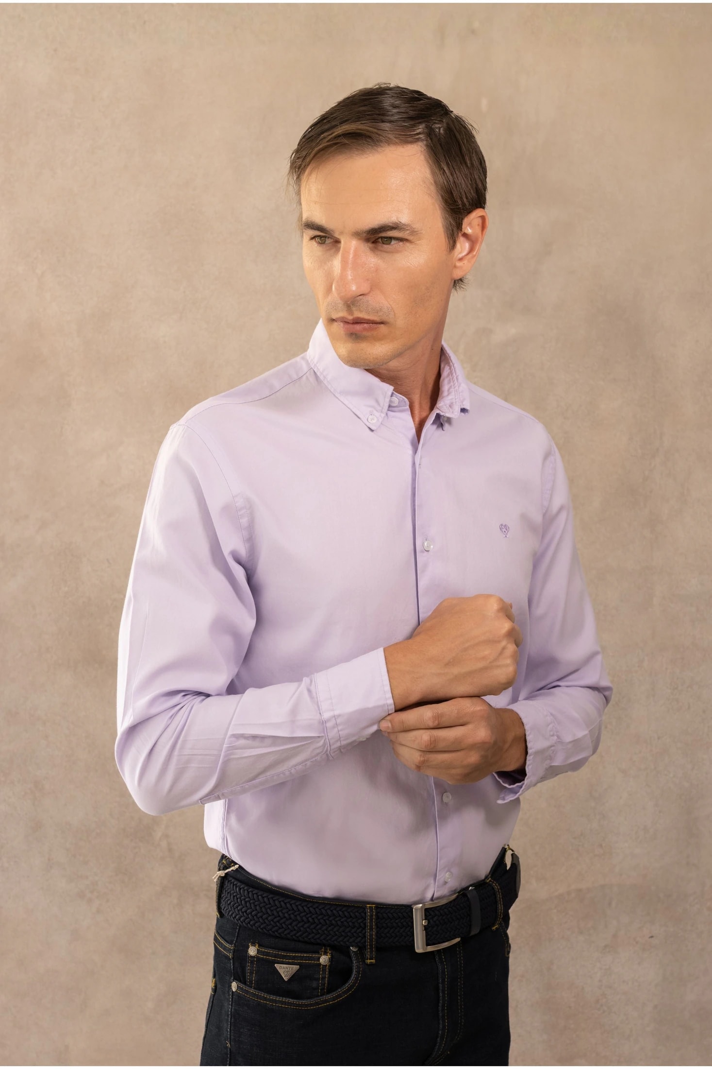 Camisa Antimanchas Oxford Lila - imagen 1