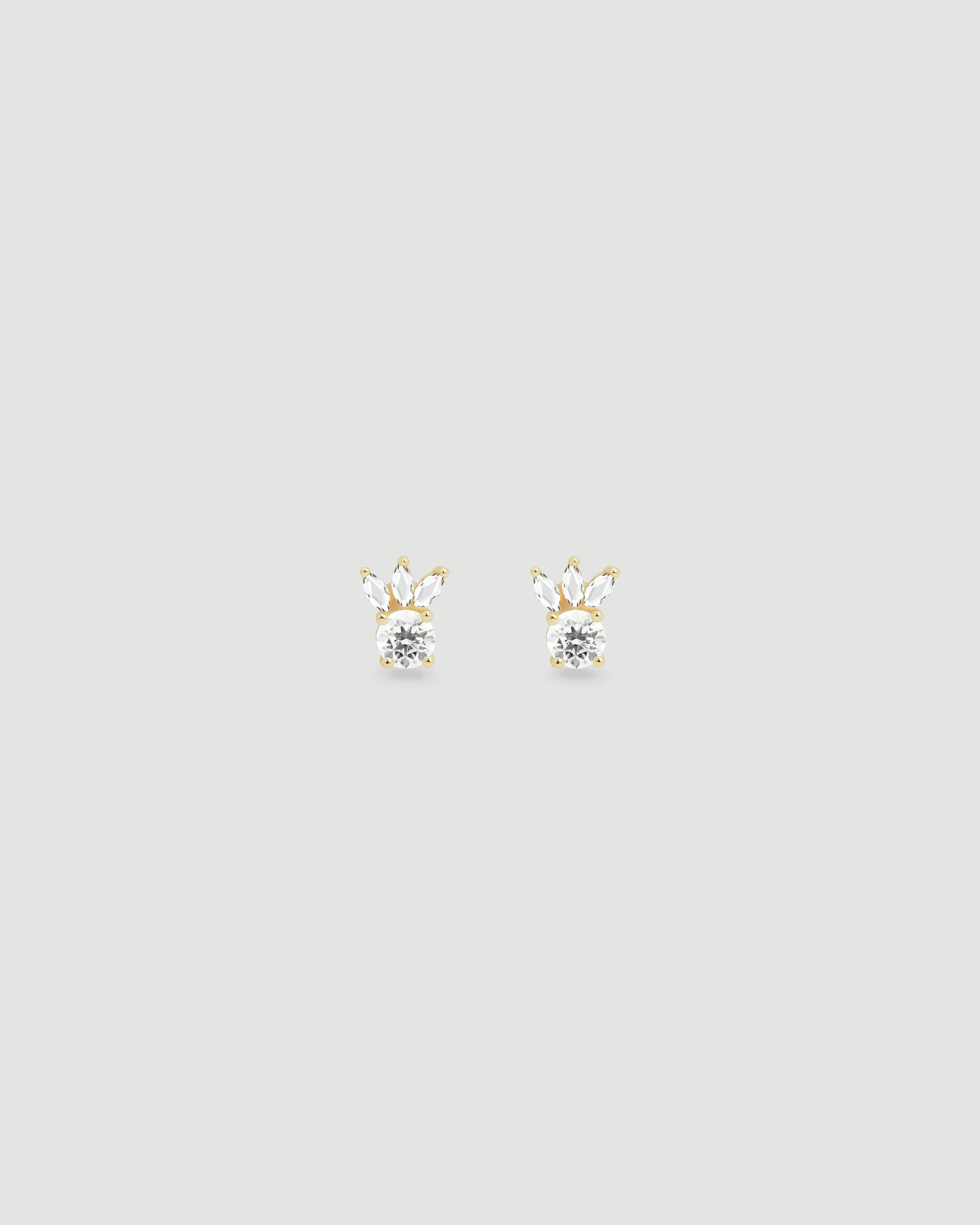 Aretes Mini Corona Cristal - imagen 1