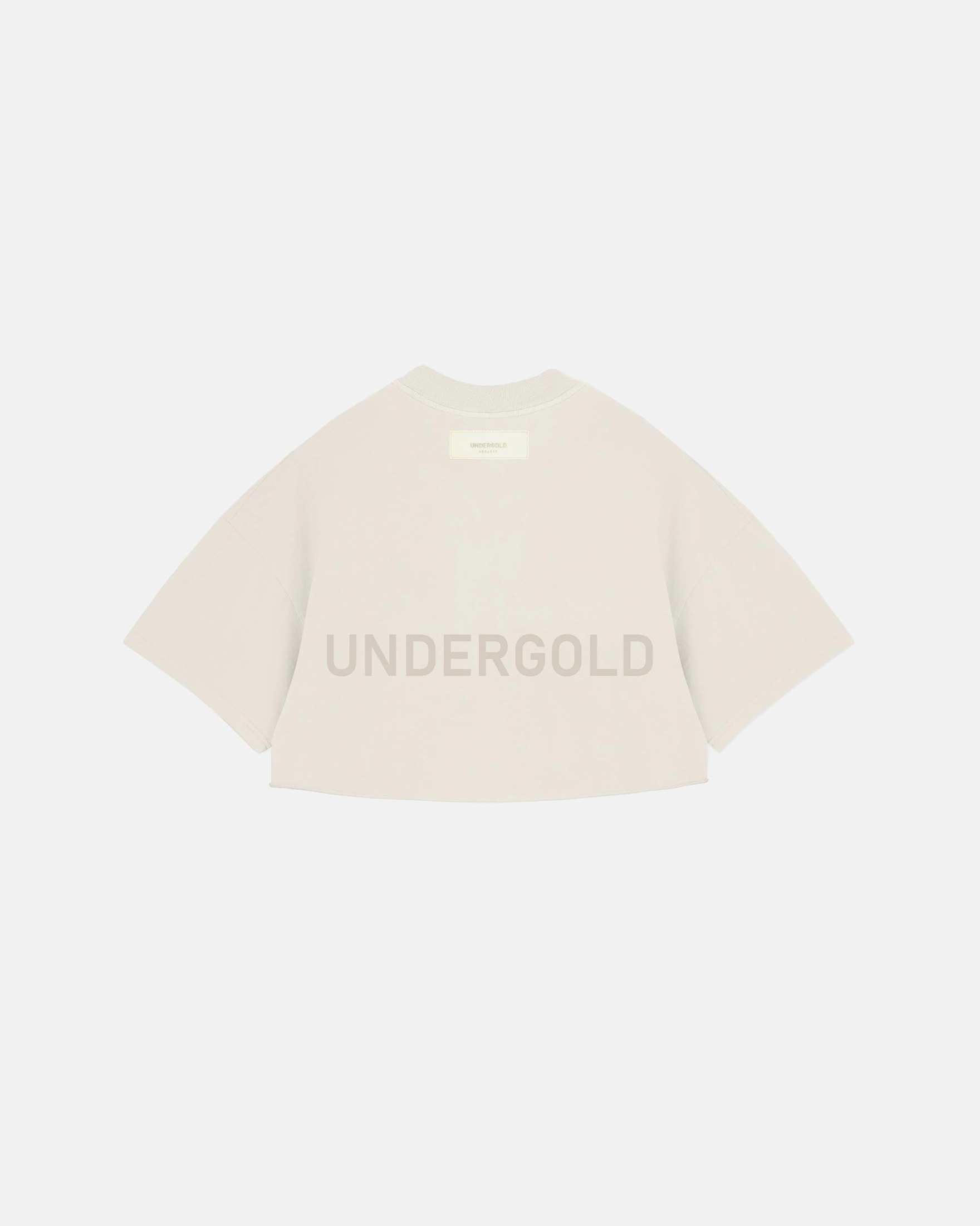 Line Logo Crop Top Cream - imagen 1