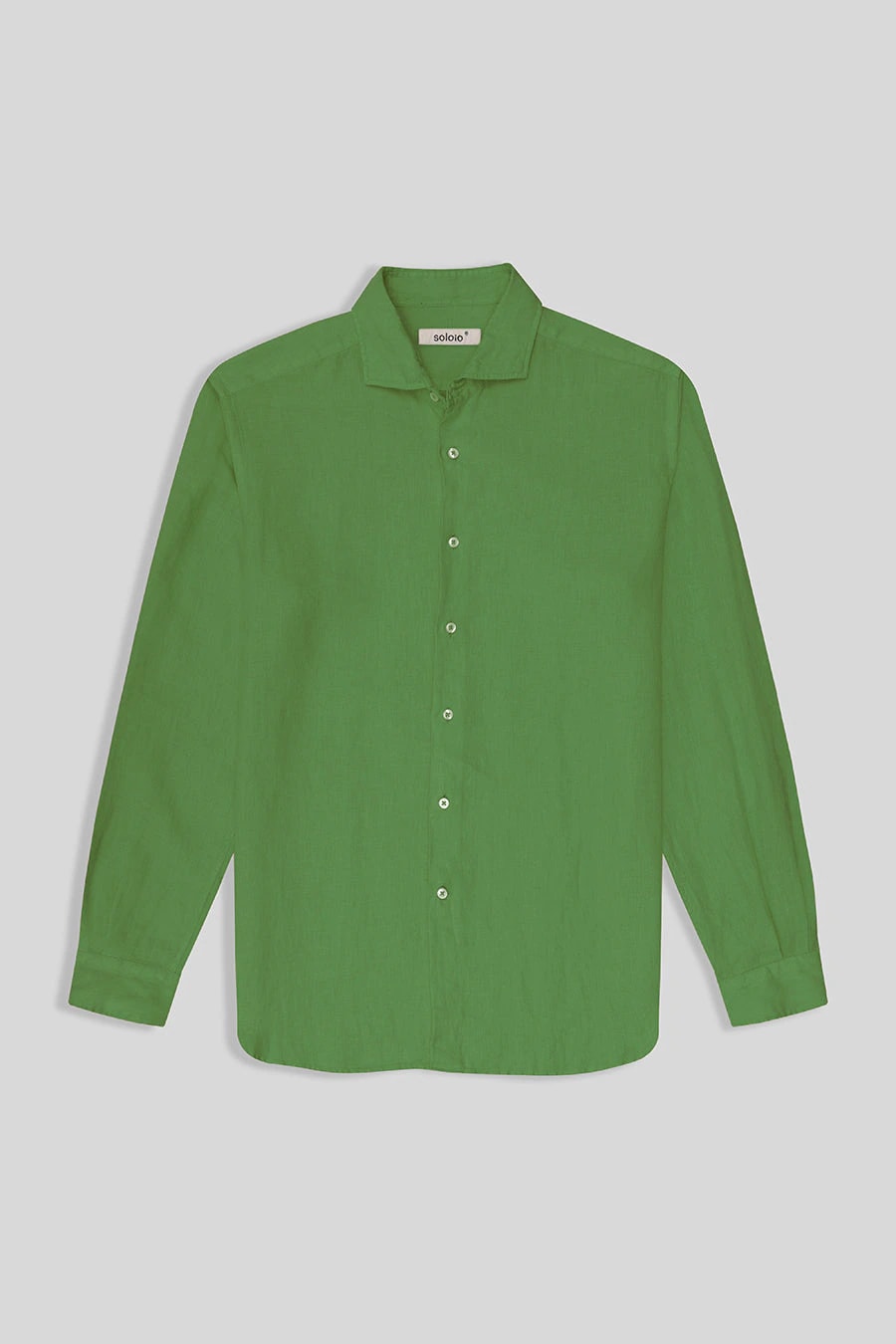 Men’s linen shirt forest green - imagen 1