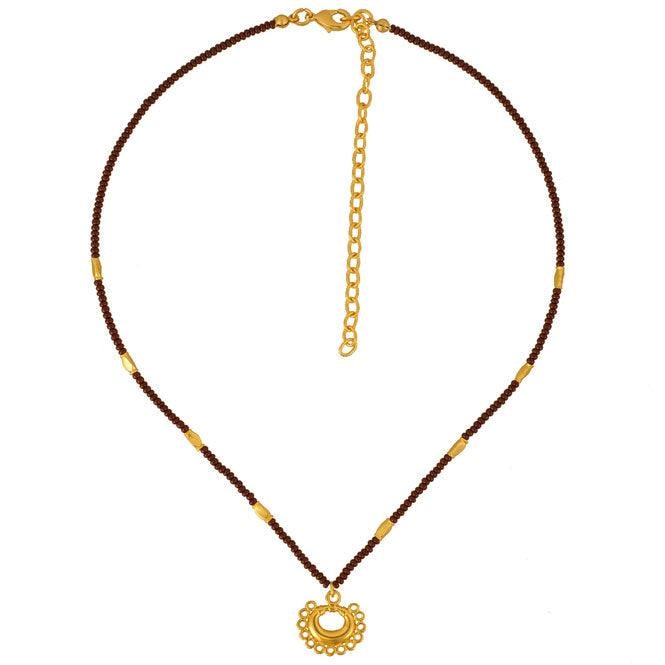 Collar mini café y dije nariguera de trece aros Tairona - imagen 1