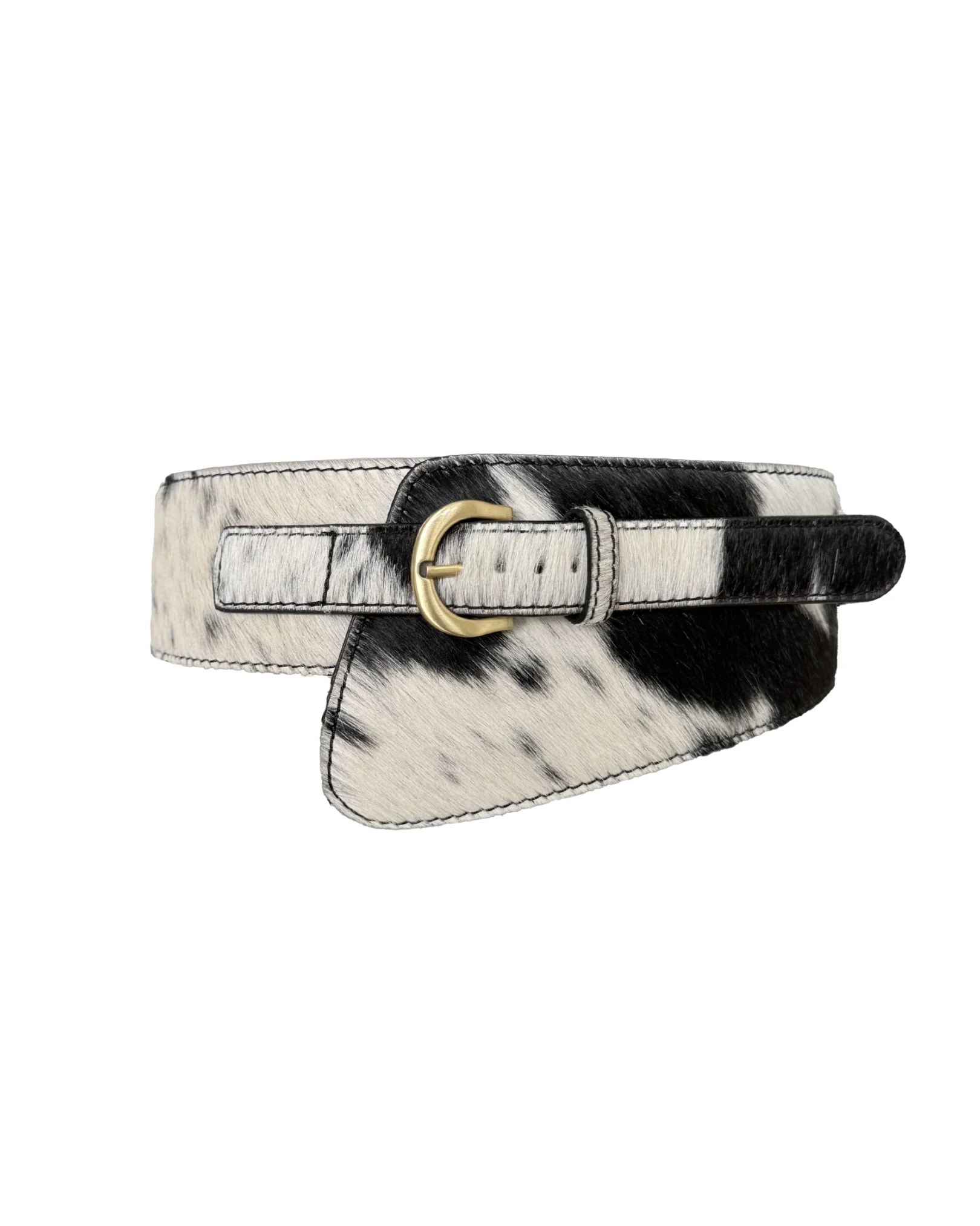 CINTURÓN SAVANNA COW PRINT BLACK - imagen 1
