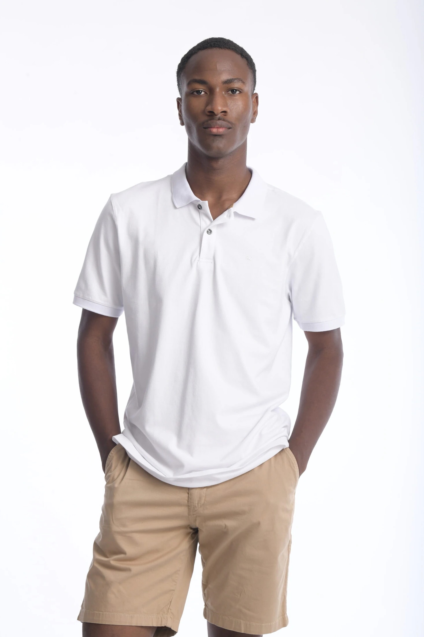 Camiseta Polo 100% Algodón Slim Blanco - imagen 1
