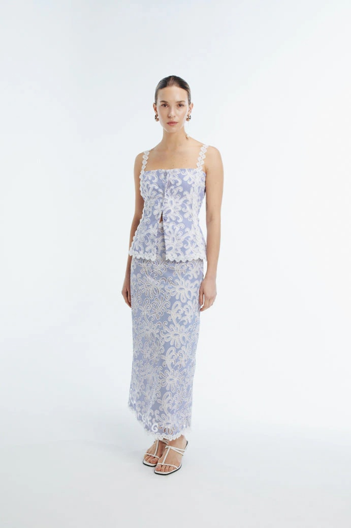 NINA MAXI SKIRT BLUE - imagen 1