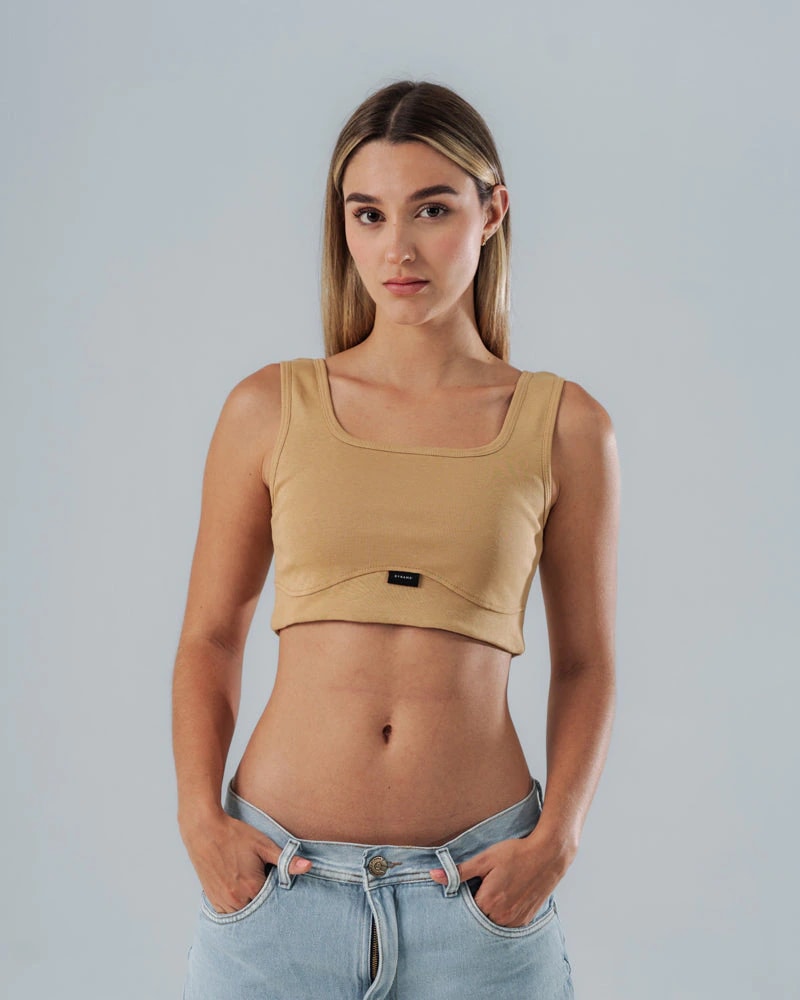 Crop Top Basic Beige - imagen 1