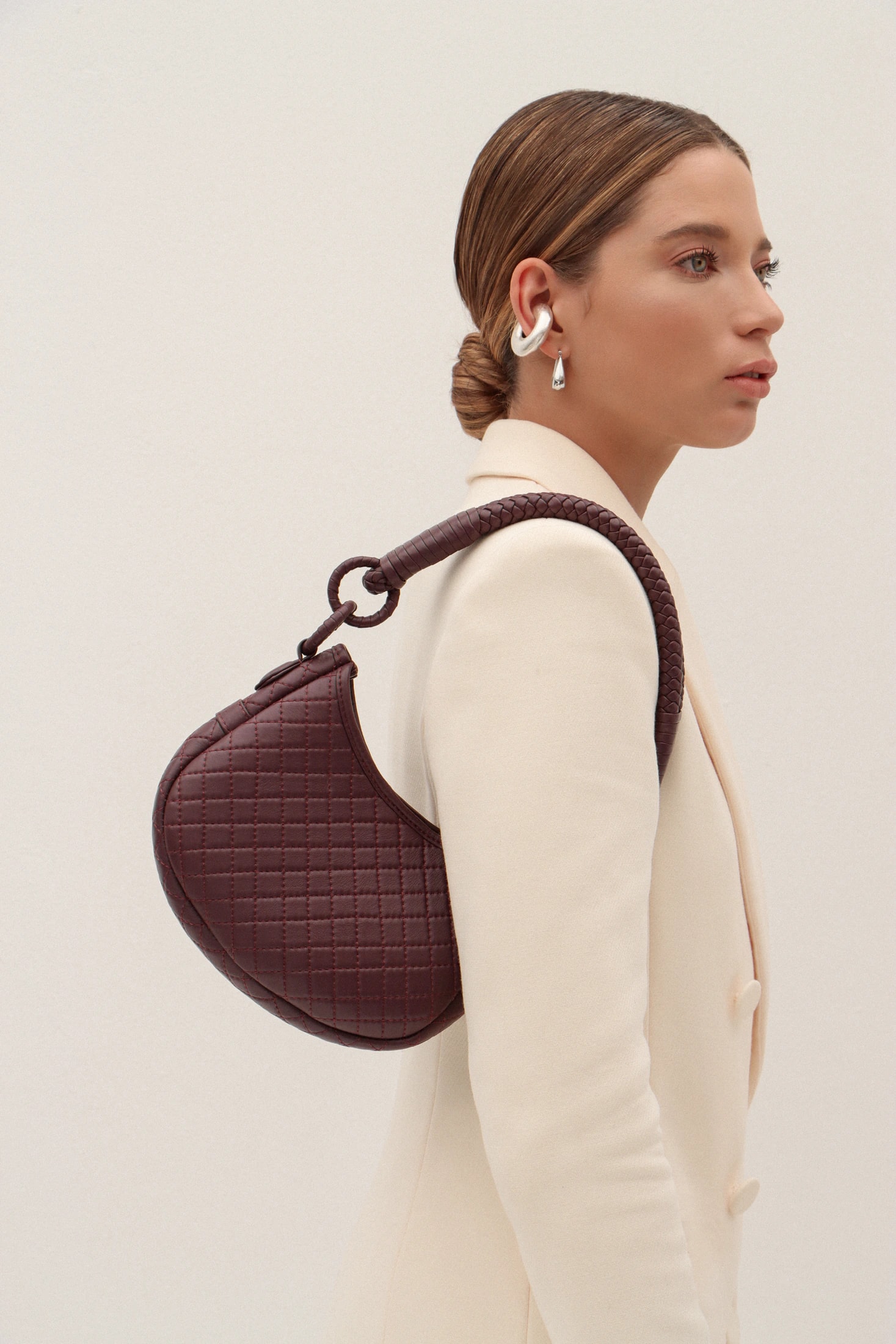 Saddle Mini, Shoulder Bag - Burgundy - imagen 1