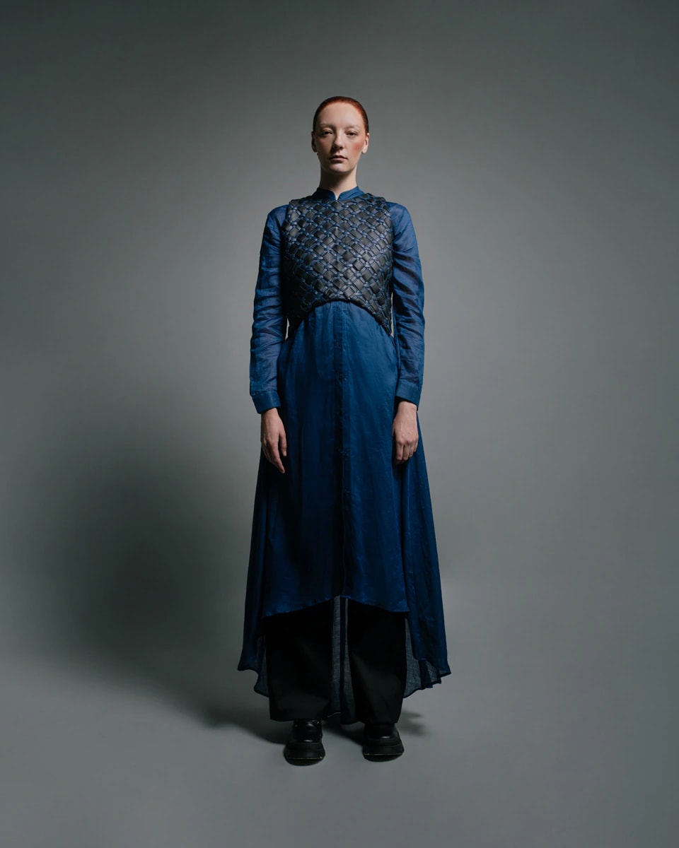 LINEN NERU CAPE SHIRT DRESS - imagen 1