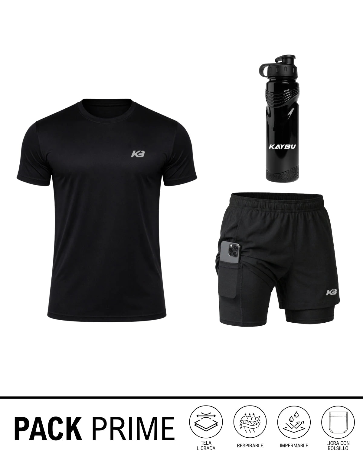 Pack Prime Franela y Pantaloneta + Termo | KBMEN RF.410 - imagen 1