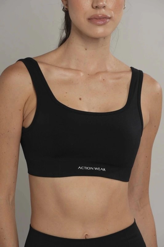 Square bra seamless Negro - imagen 1