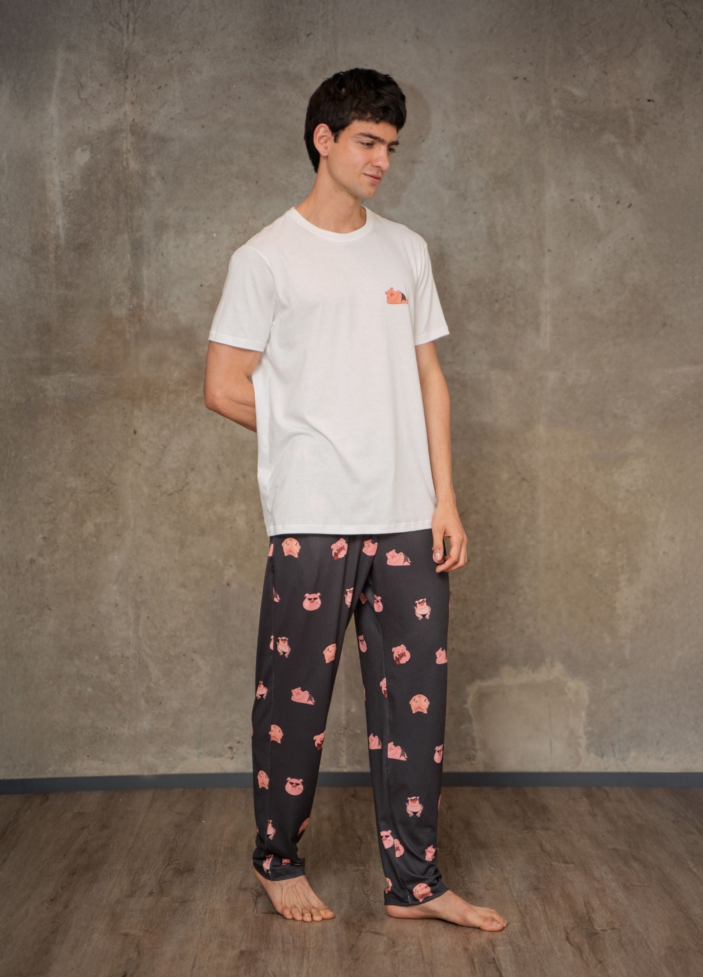 Conjunto Pantalón Cerditos - Negro - imagen 1