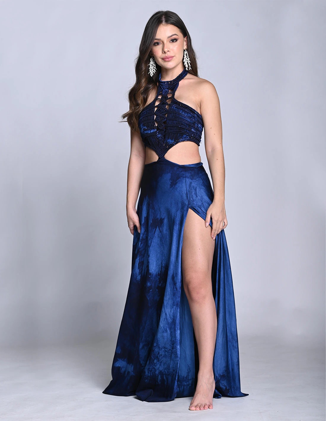 Outfit: Entero Corset & Falda Ventus Night Blue Hand Dyed - imagen 1