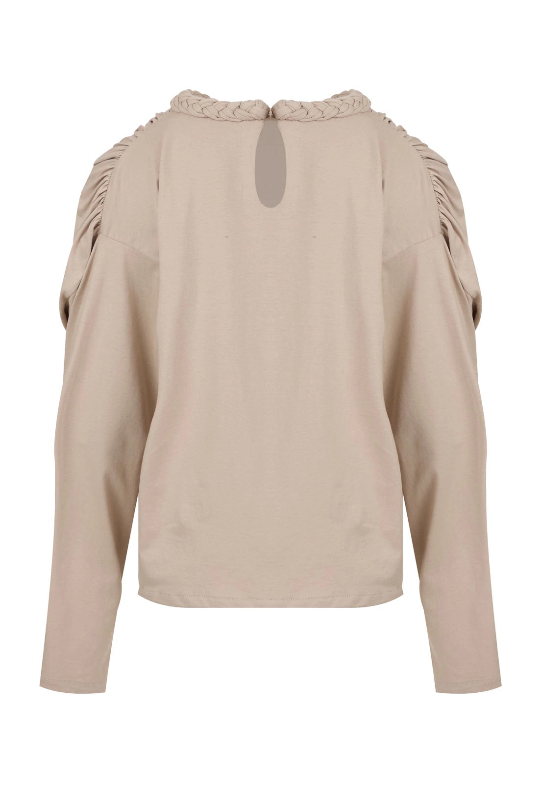 BRAIDED NECKLINE T-SHIRT - imagen 1