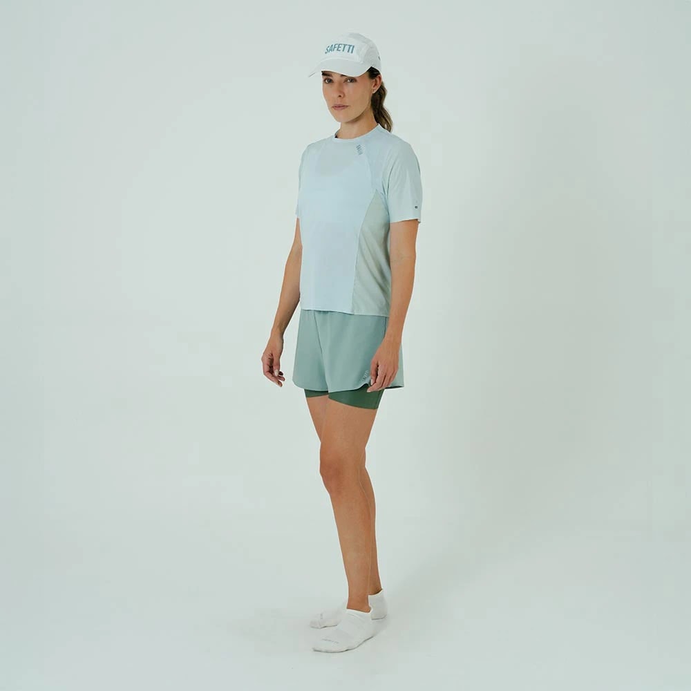 CAMISETA RUNNING MANGA CORTA PRO 405 AZUL CLARO PARA MUJER - imagen 1