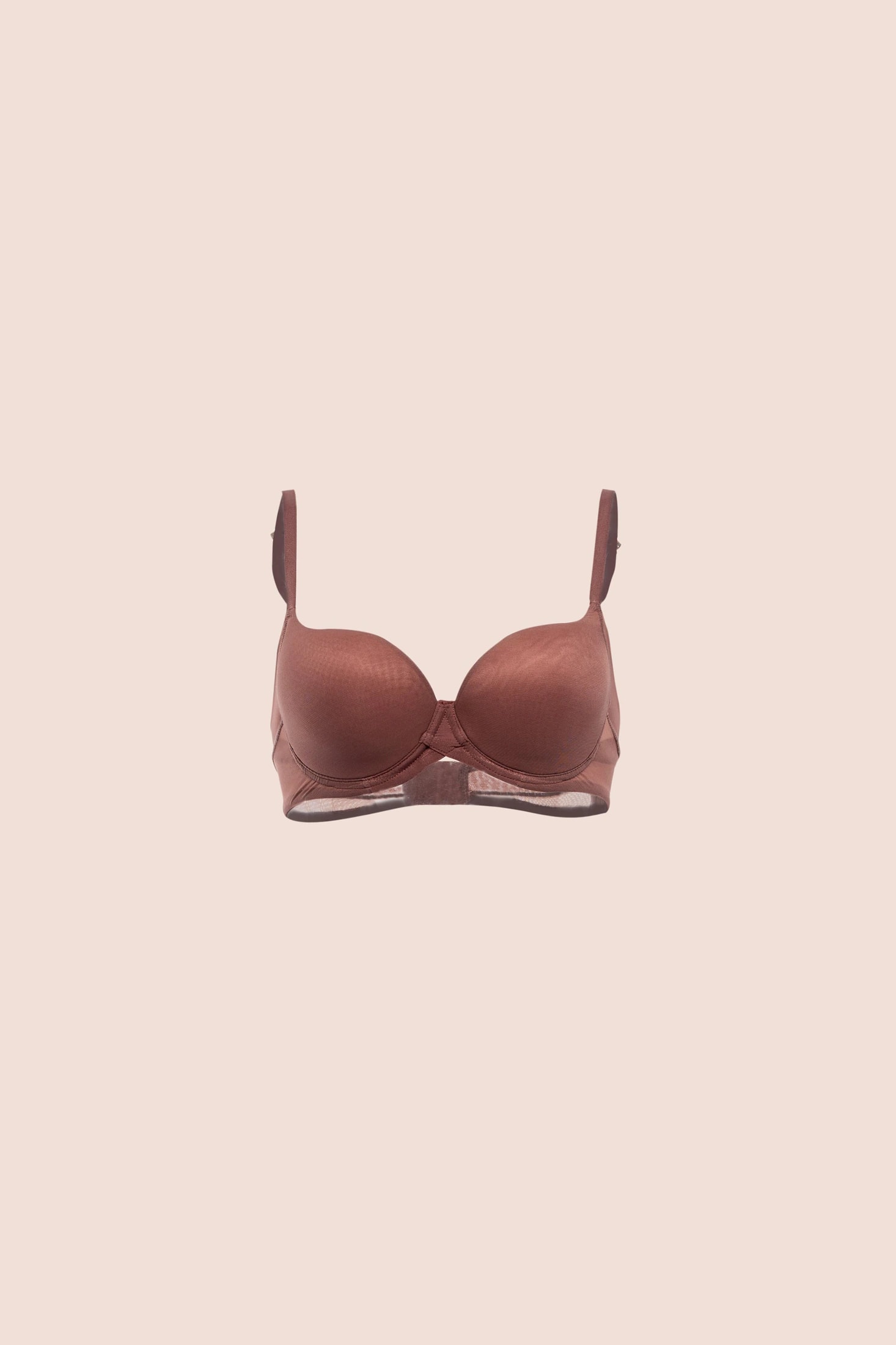 BRASIER CON COPA Y ARO INVISIBLE ULTRA COMODO ALMA LIMPIA MARRON - imagen 1