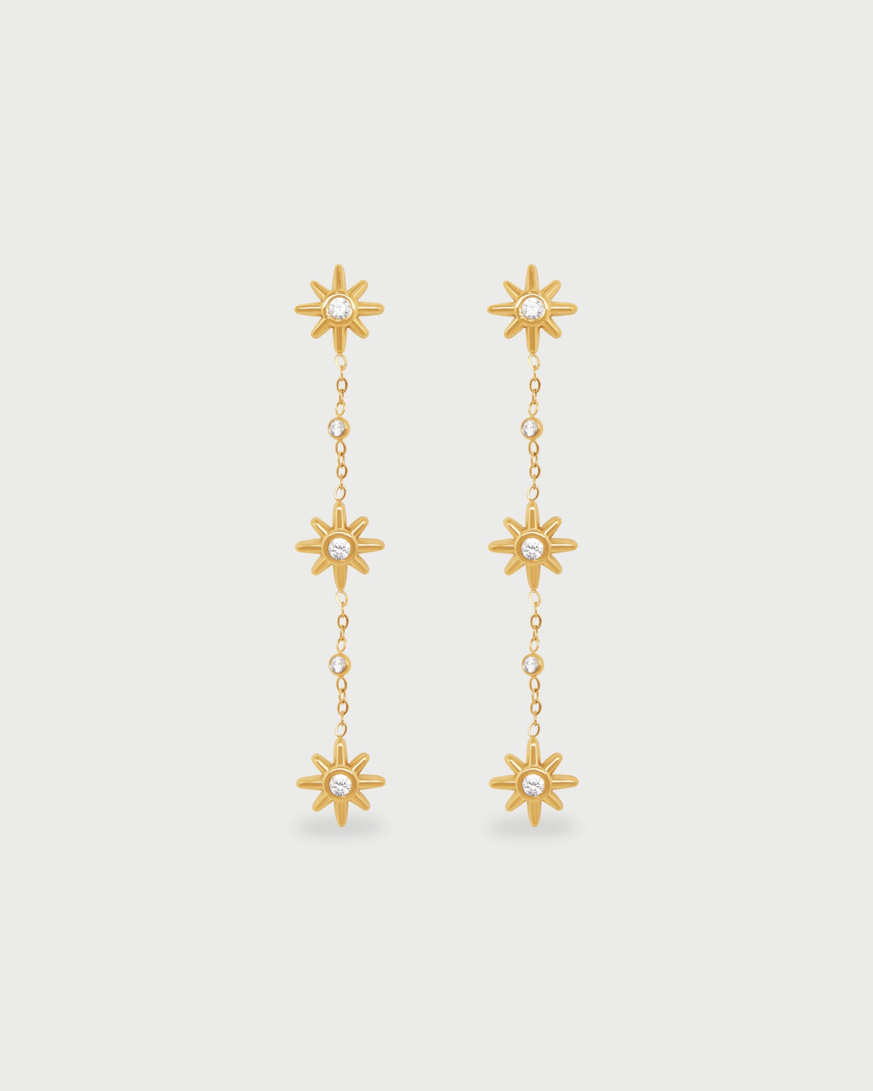 Aretes Largos Estrellas - imagen 1