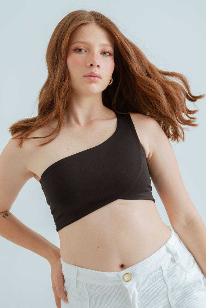 Crop Top Asimetrico Maca - imagen 1