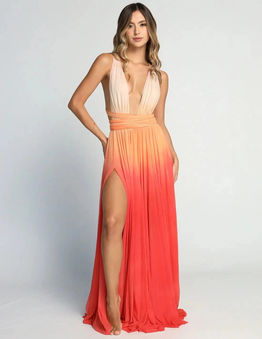 Vestido Hydra Yellow + Salmon + Tomato - imagen 1