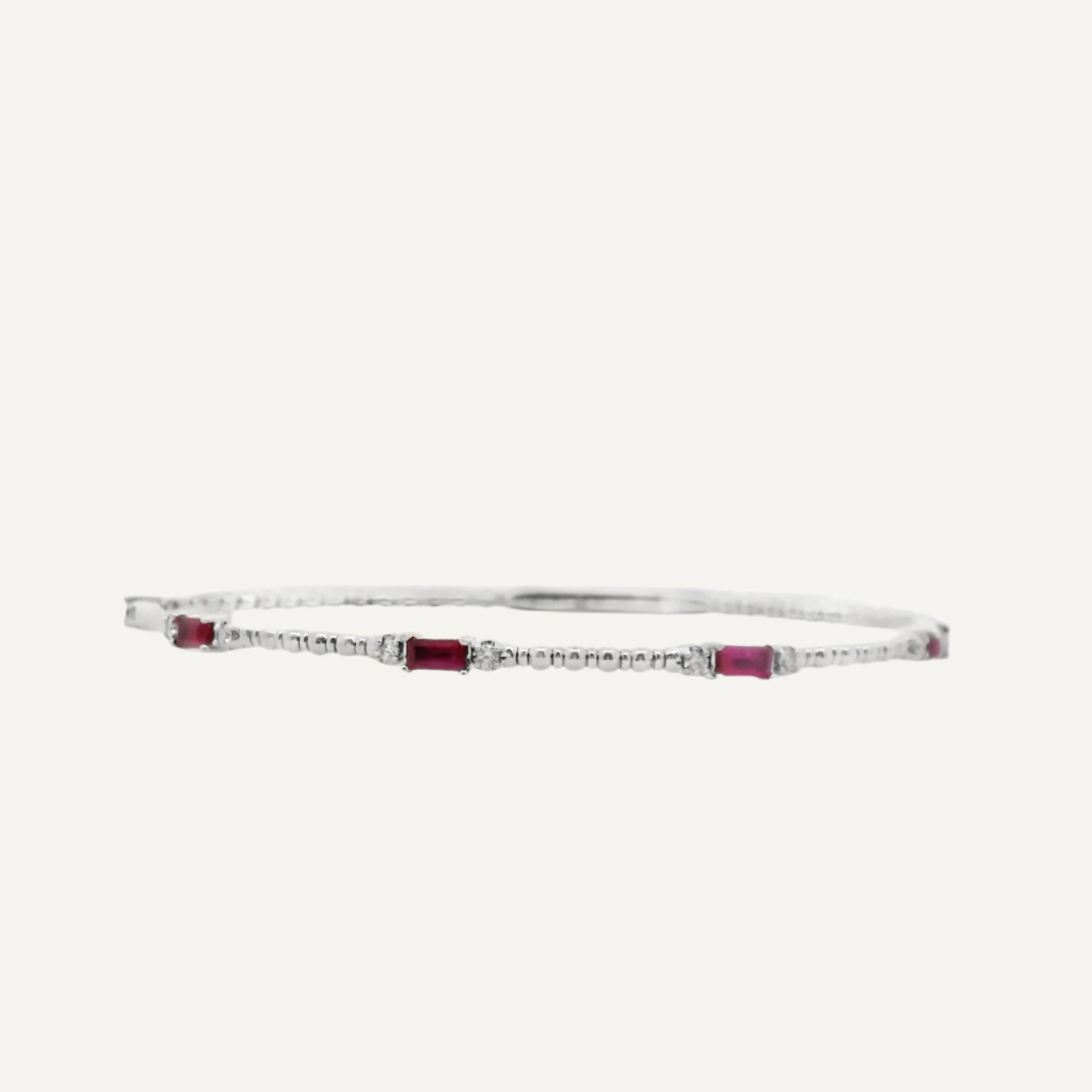 Pulsera Bangle dots baguettes 14K - imagen 1