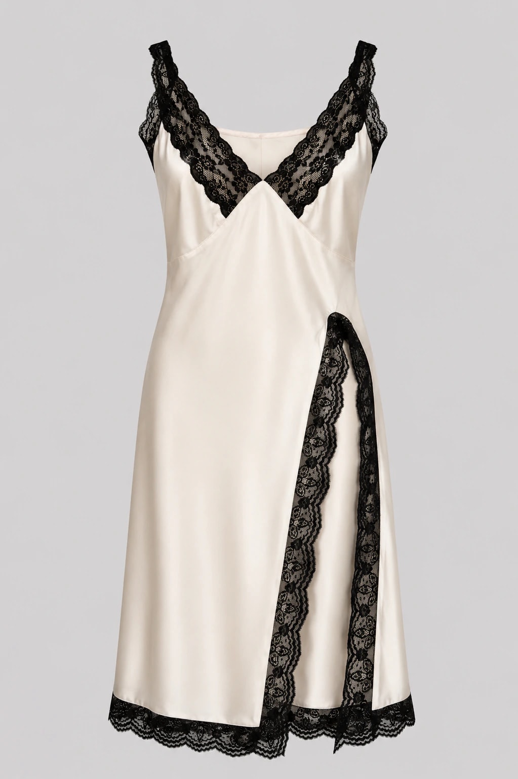 silk lace satin long blouse - imagen 1