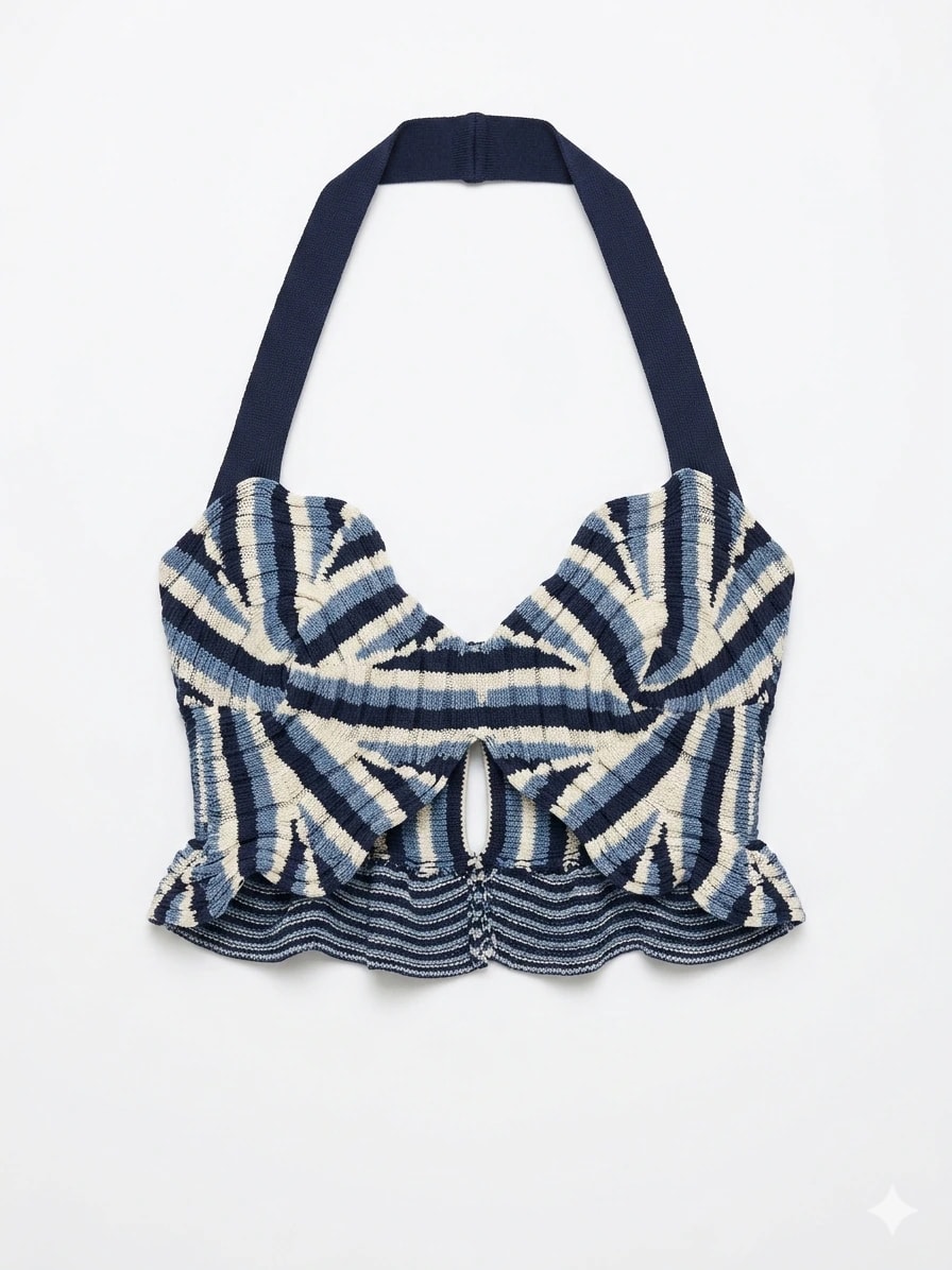 ASTRID TOP BLUE STRIPES - imagen 1