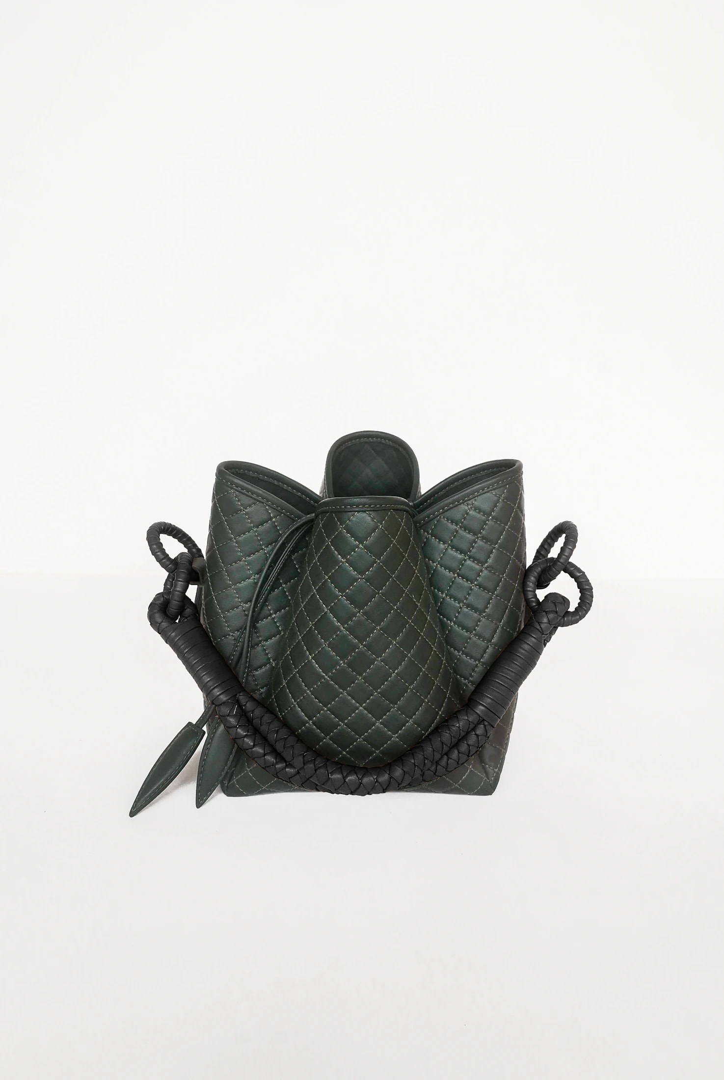 Tulip Mini Bucket Bag, Green & Black - imagen 1