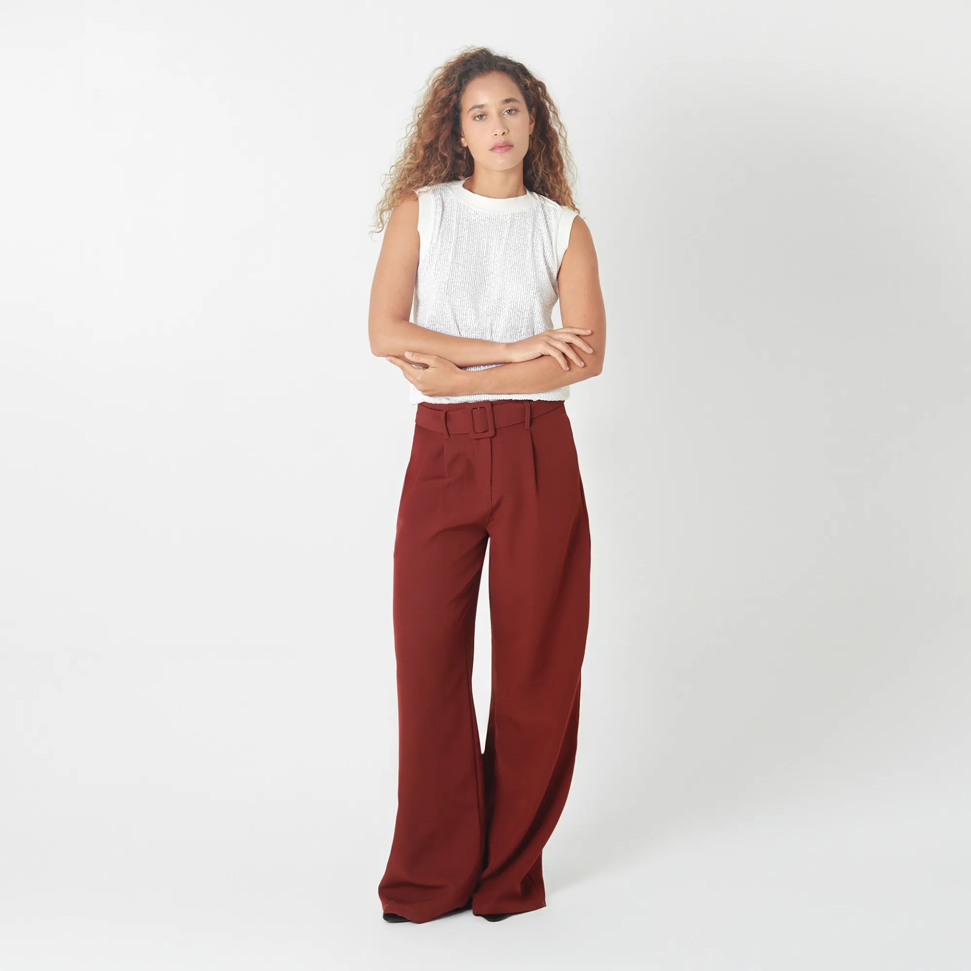 Pantalon Tiro Alto Bota Palazzo - imagen 1