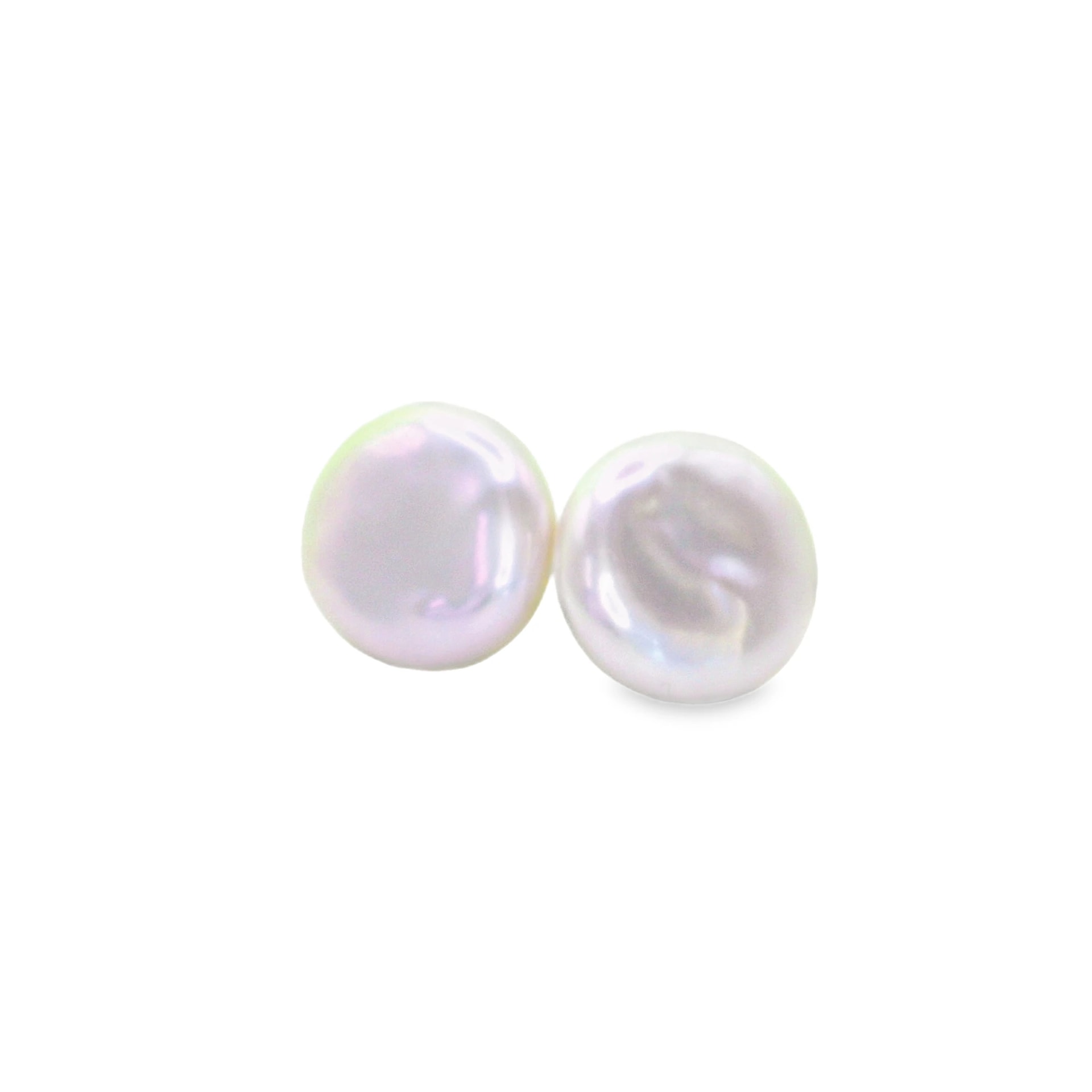 Flat Pearl Studs - imagen 1