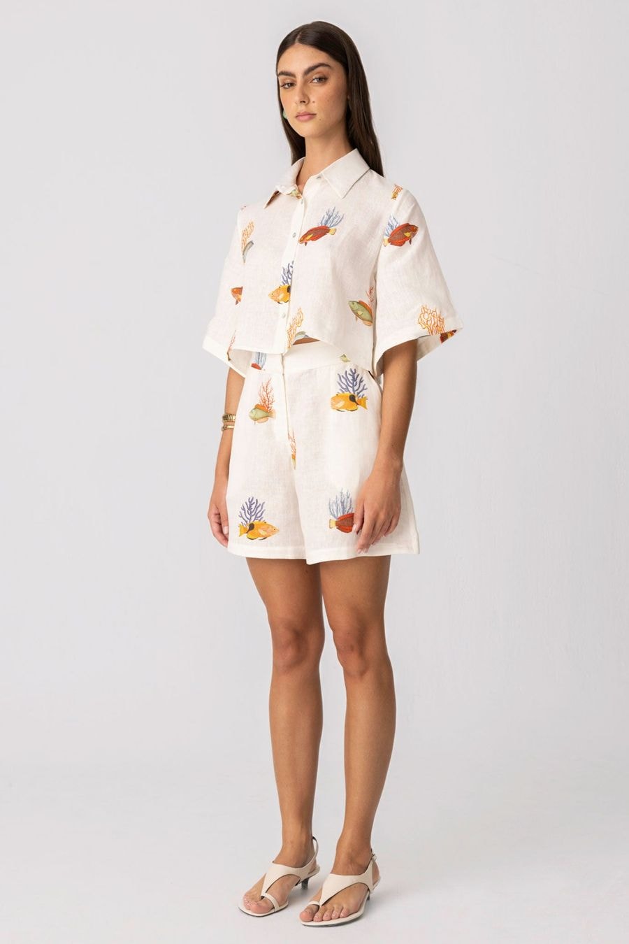 Women's linen short nemo - imagen 1