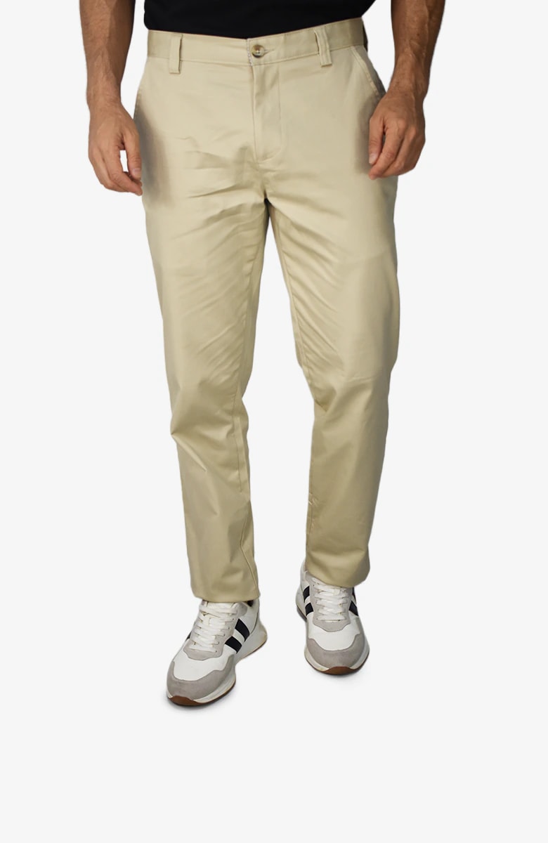 Pantalón de dril texturizado Caqui para Hombre - imagen 1