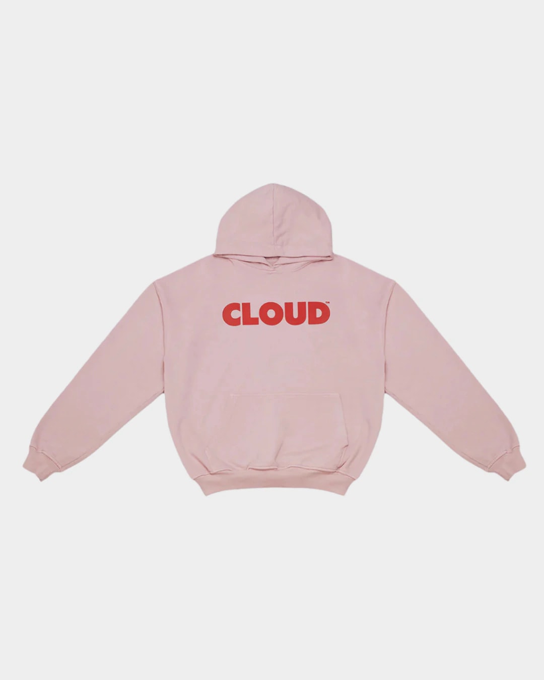 HOODIE BLOCK ROJO SOBRE ROSA BOXY FIT - imagen 1