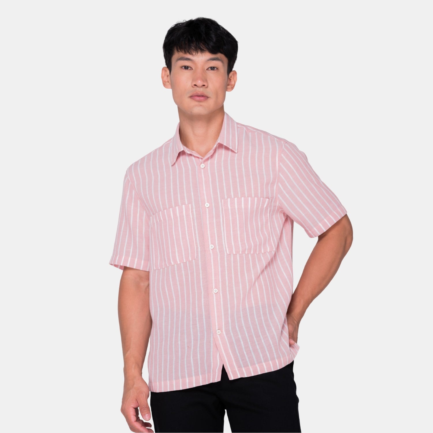 Vertical Stripes S/S Shirt Pink - imagen 1