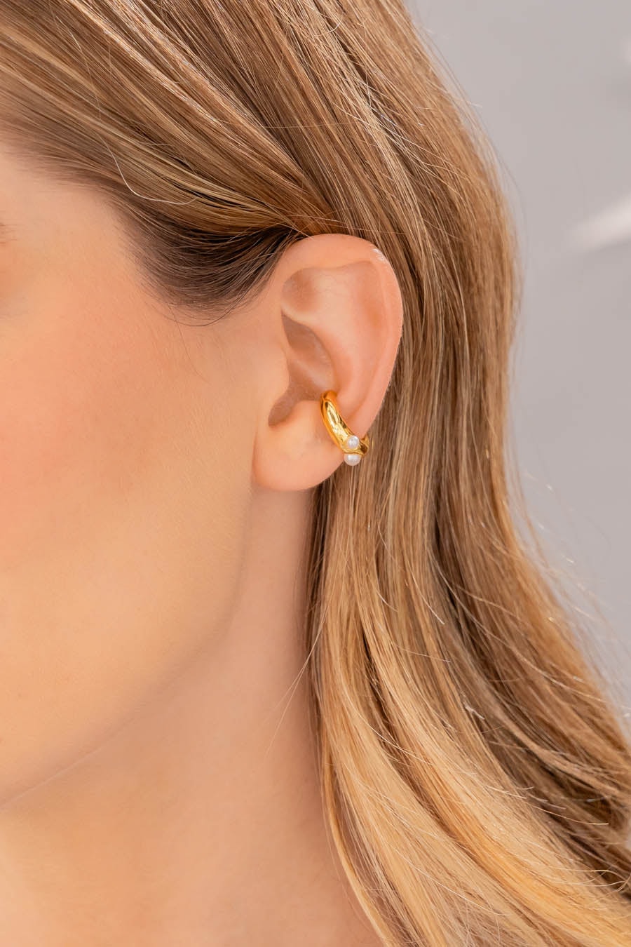 Earcuff Doble Perlas - imagen 1