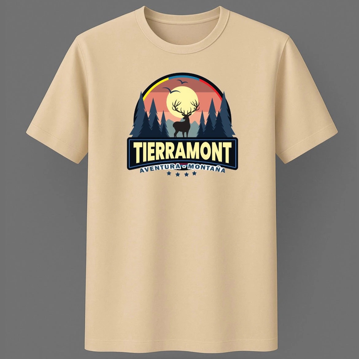 Camiseta Beige Unisex Logo - imagen 1