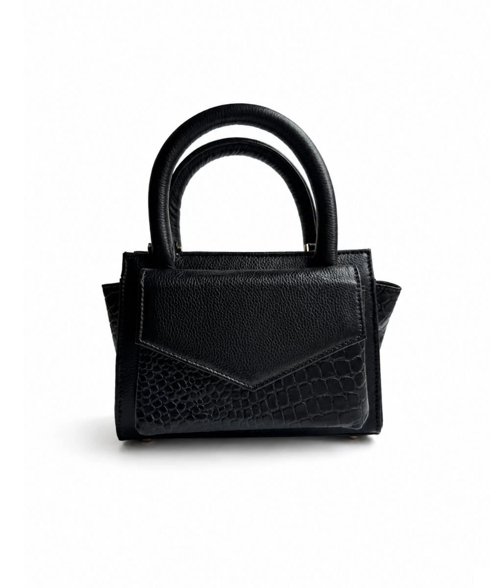 MiniBag Negro Texturas – Bolso en Cuero - imagen 1