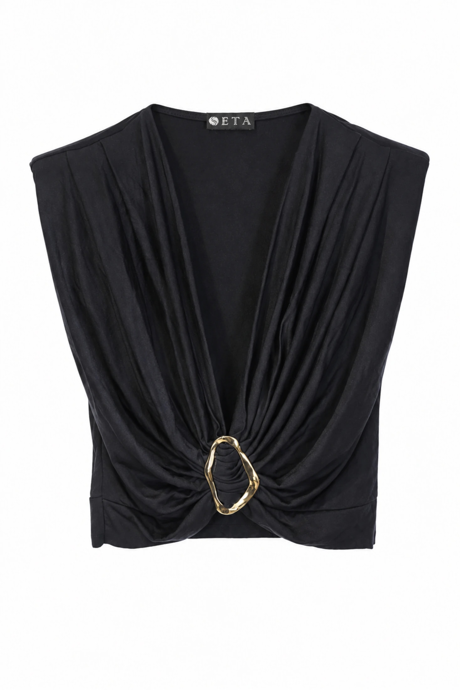 BUCKLE TOP BLACK - imagen 1