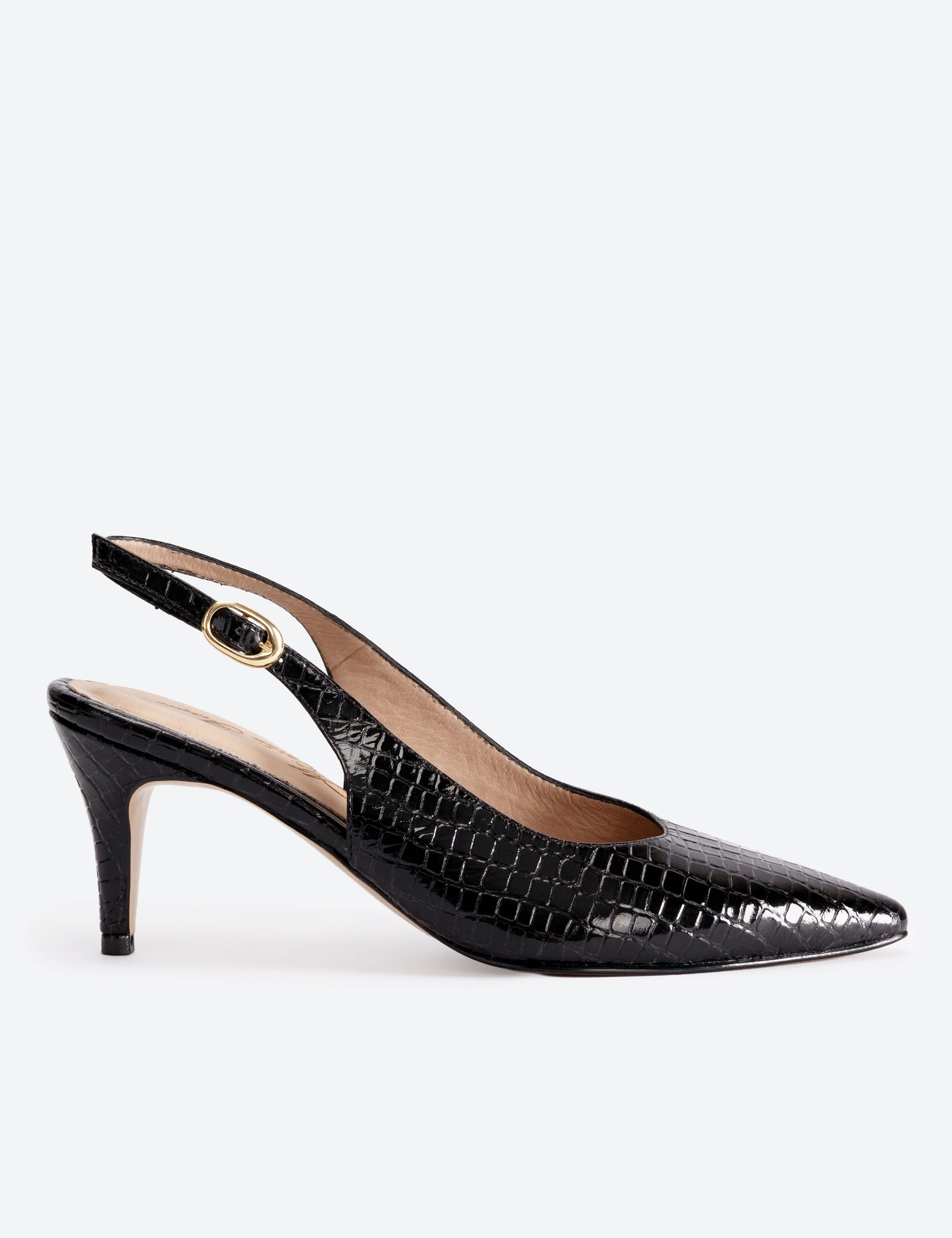 TACONES ZURICH CROCO NEGRO - imagen 1