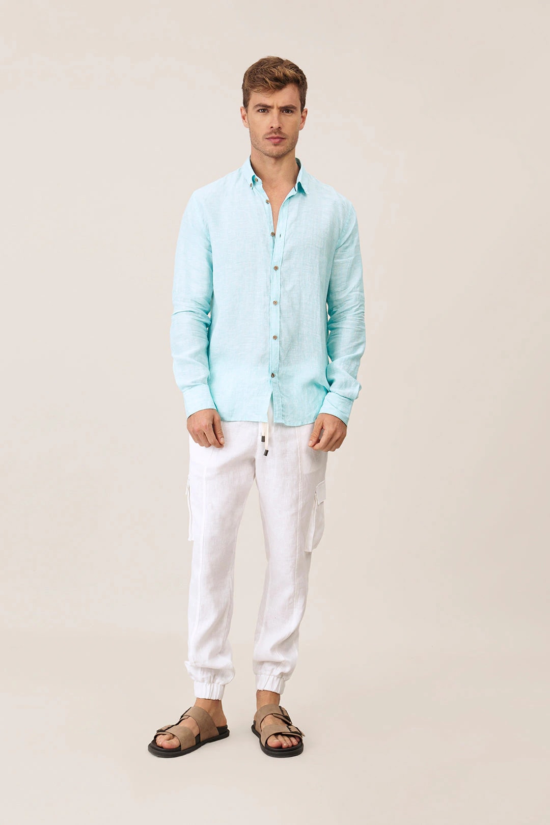 Linen Shirt Basicos Renovados Ondademar Men - imagen 1