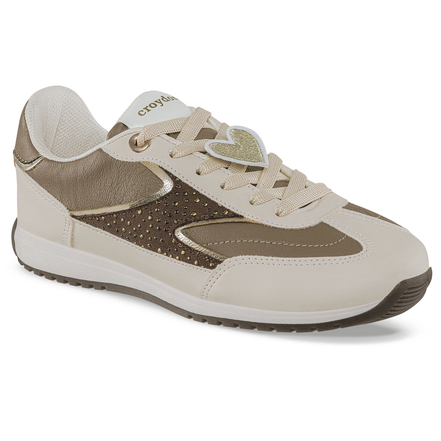 Tenis Urbanos Zuleika Beige-Oro Croydon Para Mujer - imagen 1