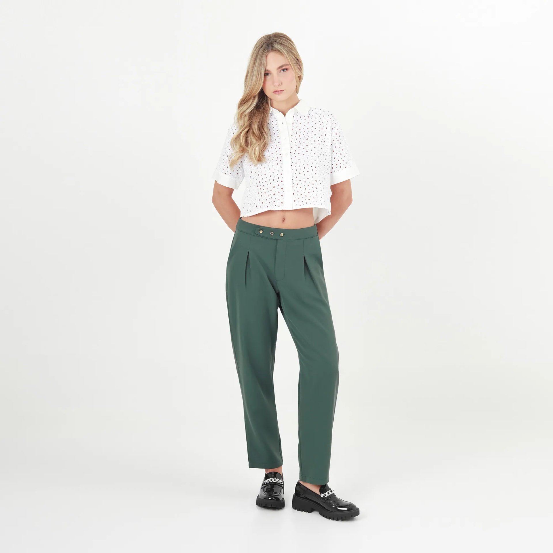 Pantalon Tiro Alto Bota Recta - imagen 1