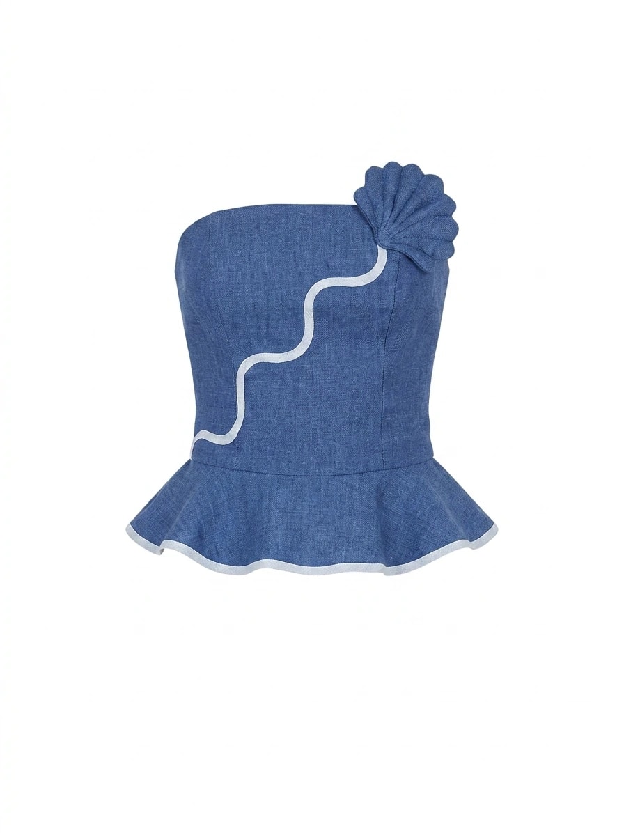VAIANA TOP DEEP SEA BLUE - imagen 1