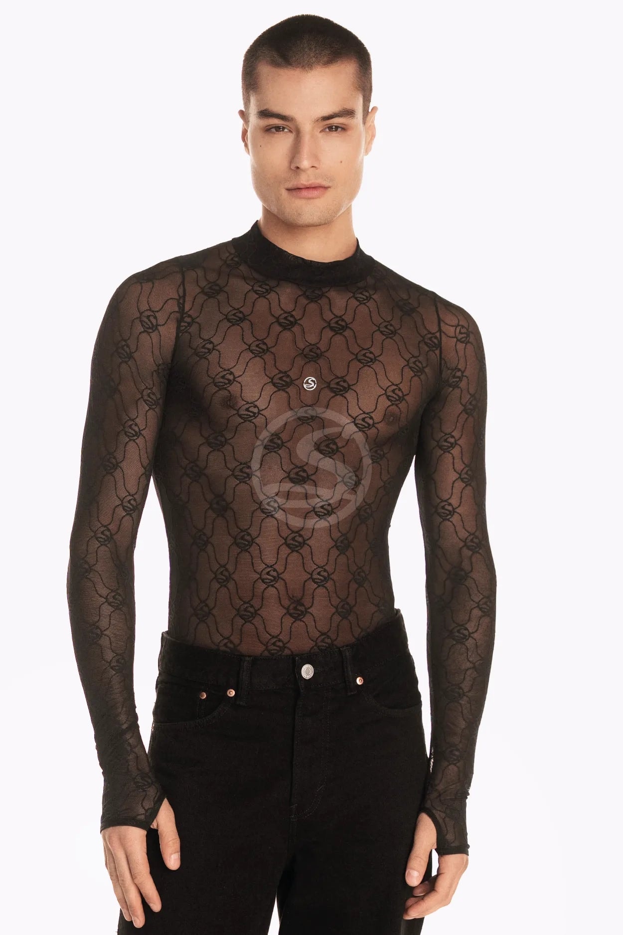Mesh Linaje Negro Santísimas Men Ref. S-669 - imagen 1